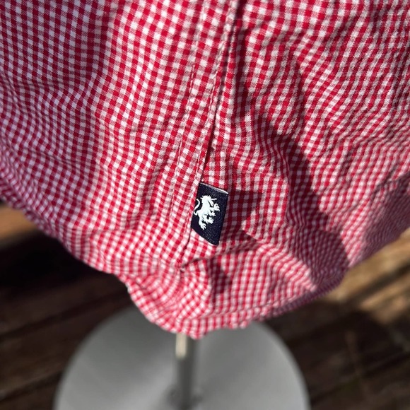 Stafford Prep men’s button down shirt cotton checked red green white L - Picture 8 of 11